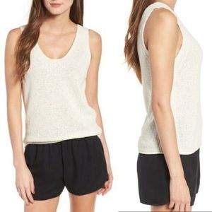 Madewell knit cream scoop tank top